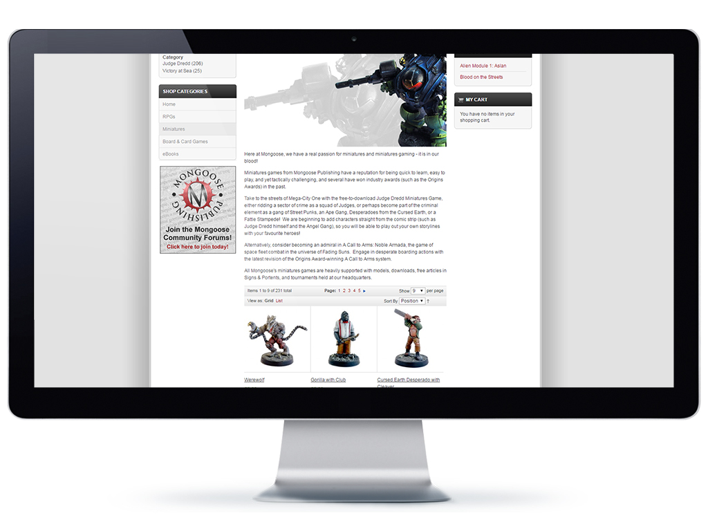 Mongoose Publishing website design and build