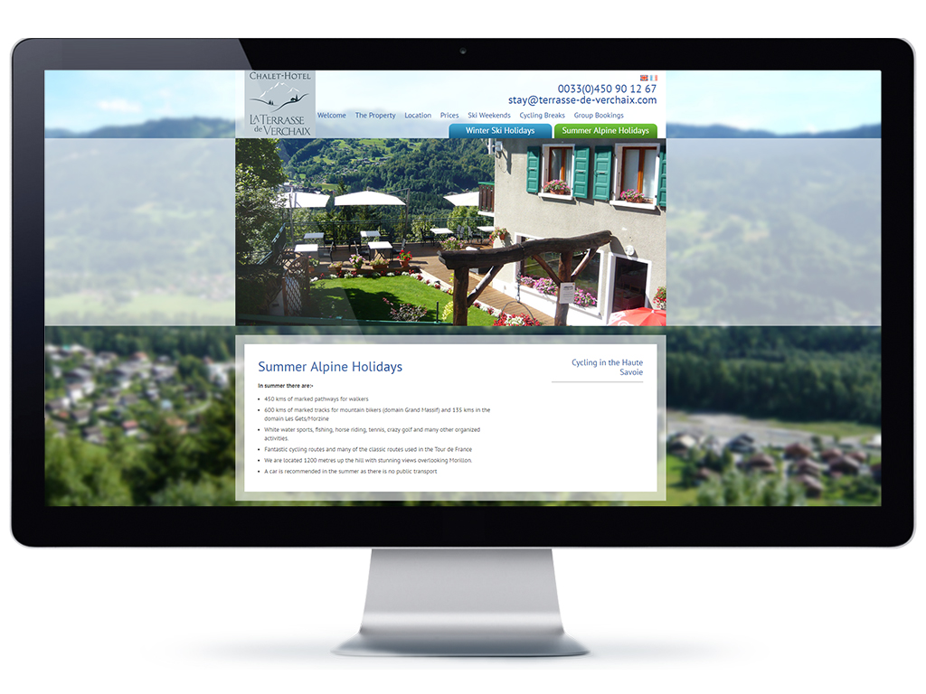 Terrasse de Verchaix website design and build